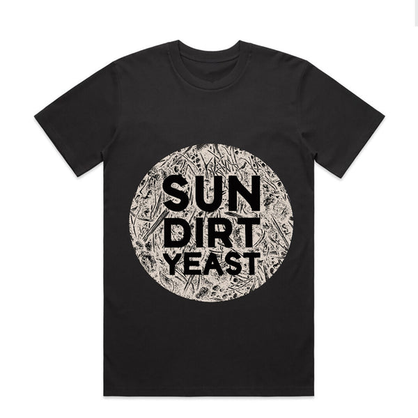 Sun, Dirt, Yeast Screenprinted T-Shirt Black Westwell Wines